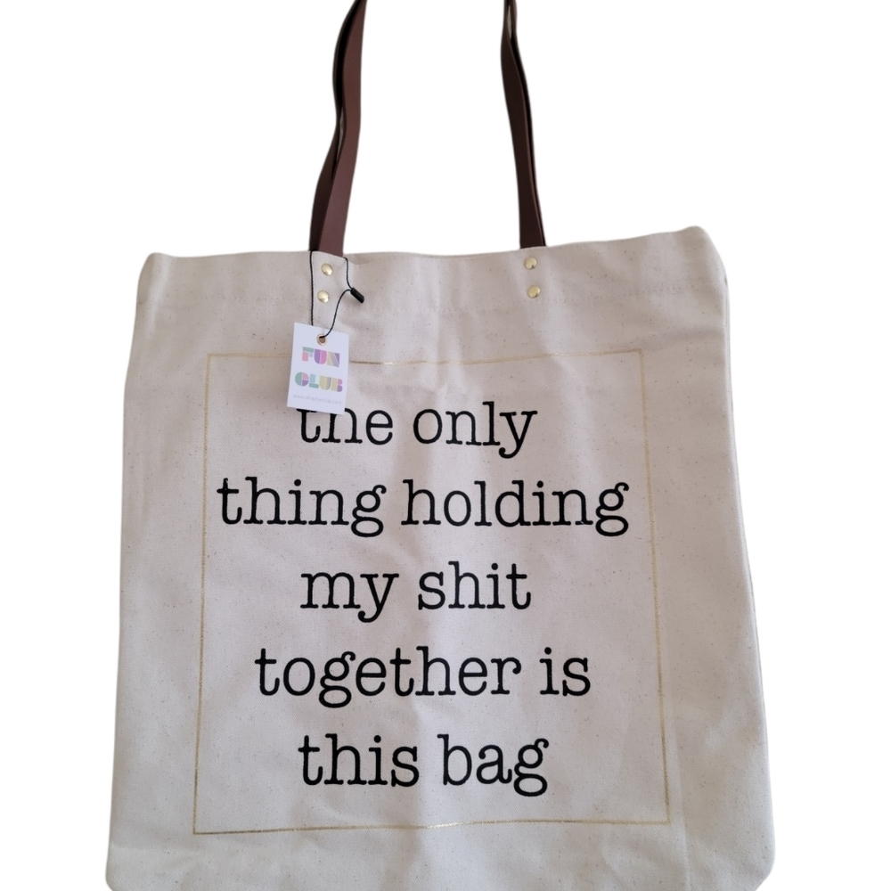 The only thing holding my shit together is this bag canvas tote